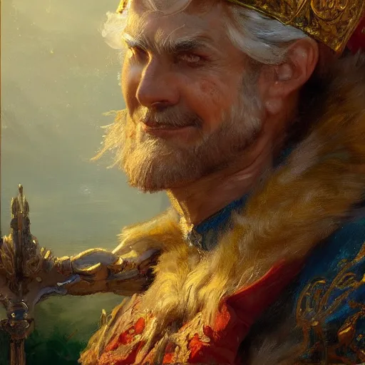 Image similar to old king of the kingdom of larion, close angle, painting by gaston bussiere, craig mullins, j. c. leyendecker, 4 k, 8 k, trending on artstation, artstationhd, artstationhq, highest detail