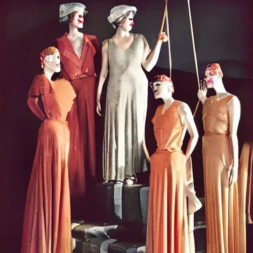 Image similar to a vintage 1 9 3 0 s kodachrome photograph of a haute couture collection opera ensemble inspired by the roman god apollo, the god of the sun.