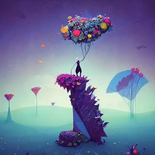 Image similar to low poly, pixar, surreal hybrid animals, nostalgia for a fairytale, magic realism, flowerpunk, mysterious vivid colors by andy kehoe and amanda clarke en un mundo de Gediminas Pranckevicius