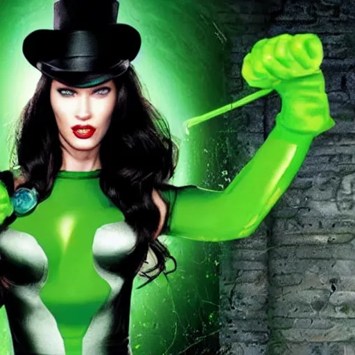 Image similar to megan fox as the riddler