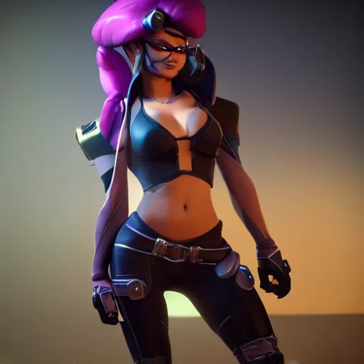 Image similar to still of pretty Caitlyn (League of Legends) in KDA More music video. 3d render, octane render, game art, realistic, highly detailed, trending on artstation, 4k, trending on artstation, pixar, cgsociety, unreal engine 5, redshift render, trending on artstation, blender, behance, cg