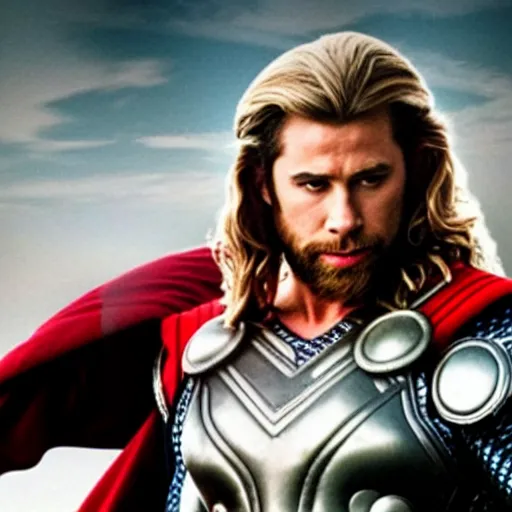 Image similar to john travolta as thor