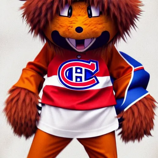 Image similar to anime Portrait of Youppi the Habs Montreal Canadiens Mascot as a very cute powerful and friendly pokemon, highly detailed anime, smooth, sharp focus, dynamic lighting, intricate, trending on ArtStation, illustration pokemon, art by WLOP