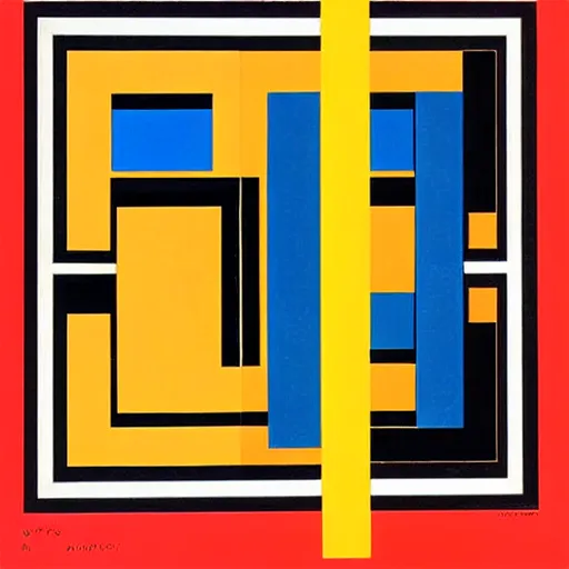 Prompt: A digital art. A rip in spacetime. Did this device in her hand open a portal to another dimension or reality?! by Josef Albers ornate