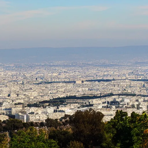 Image similar to view of Paris from the Mulholland drive road