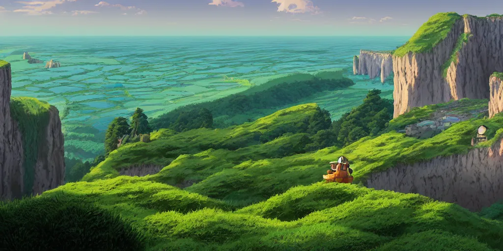 background matte painting cliffs of dover miyazaki | Stable Diffusion |  OpenArt