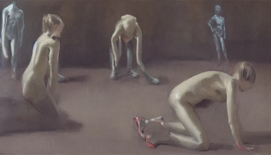 Image similar to painting by borremans, tron, detailed, stunning