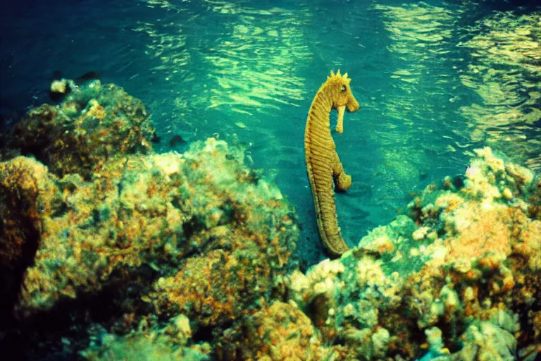 Image similar to a photo of a seahorse elephant in its natural habitat, kodak ektachrome e 1 0 0 photography