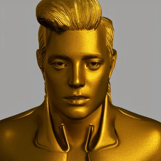 Prompt: portrait of usa gold statue, 8 k uhd, unreal engine, octane render in the artstyle of finnian macmanus, john park and greg rutkowski