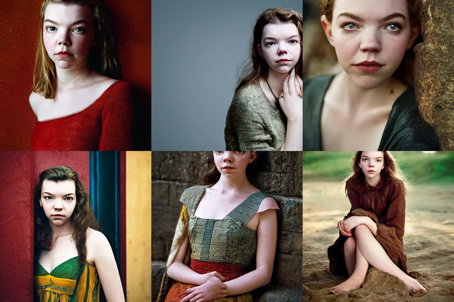 Prompt: portrait of Anya Taylor-Joy by Steve McCurry, face