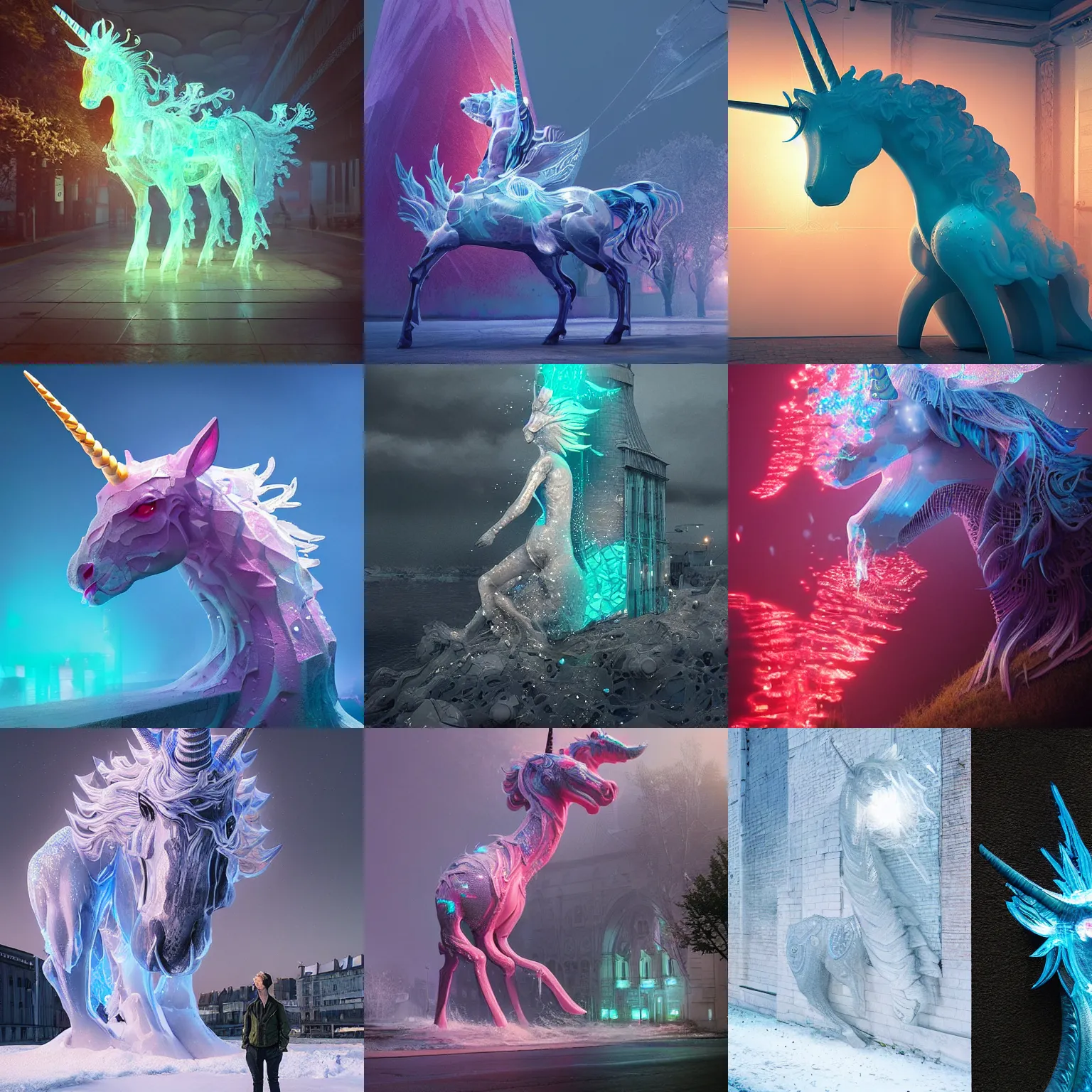 Prompt: magdeburg unicorn. beautiful intricately detailed, bio luminescent, plasma, ice, water, wind, creature, artwork by tooth wu and wlop and beeple and greg rutkowski