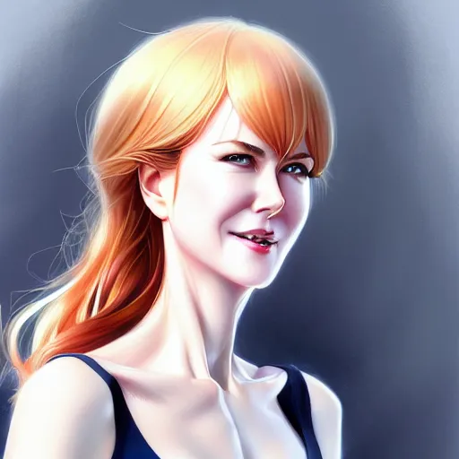 Prompt: nicole kidman, portrait shinkai makoto studio ghibli studio key hideaki anno sakimichan stanley artgerm lau rossdraws james jean marc simonetti elegant highly detailed digital painting artstation pixiv