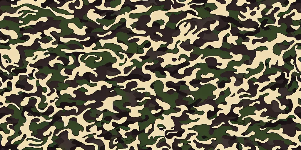 Prompt: seamless detailed camouflage pattern with dragon, jacket