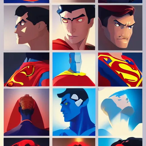 Image similar to face icon stylized minimalist superman, loftis, cory behance hd by jesper ejsing, by rhads, makoto shinkai and lois van baarle, ilya kuvshinov, rossdraws global illumination