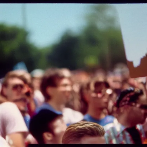 Prompt: gay mike pence at a lgbtq + pride parade ultra realistic 3 5 mm film picture