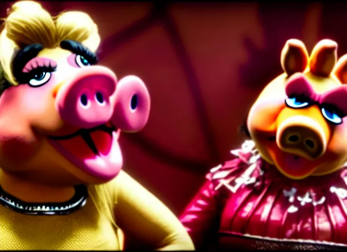 Image similar to miss piggy in mortal kombat 1 1, ps 5 cinematic screen capture, 4 k
