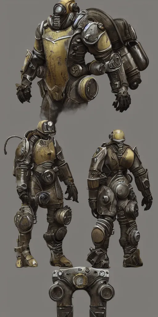 Prompt: fallout concept art armor render ultra unreal engine 5