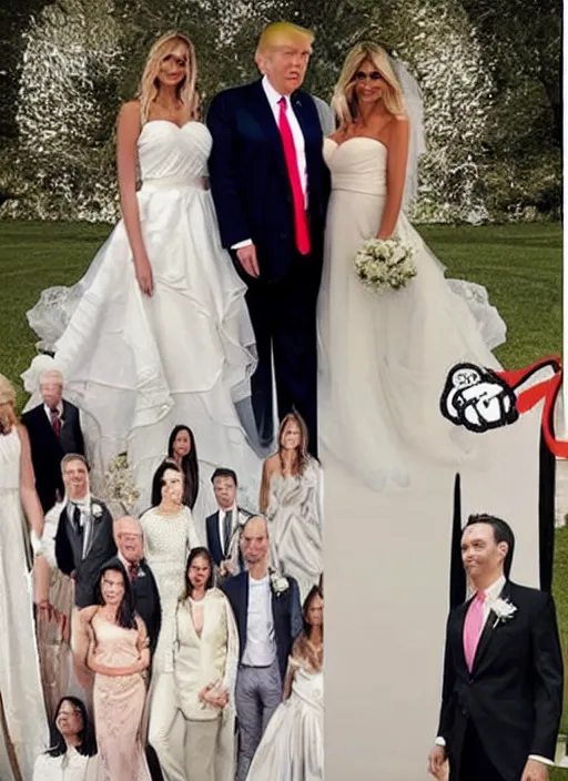 Image similar to donald trump instagram couple's wedding photo shoot