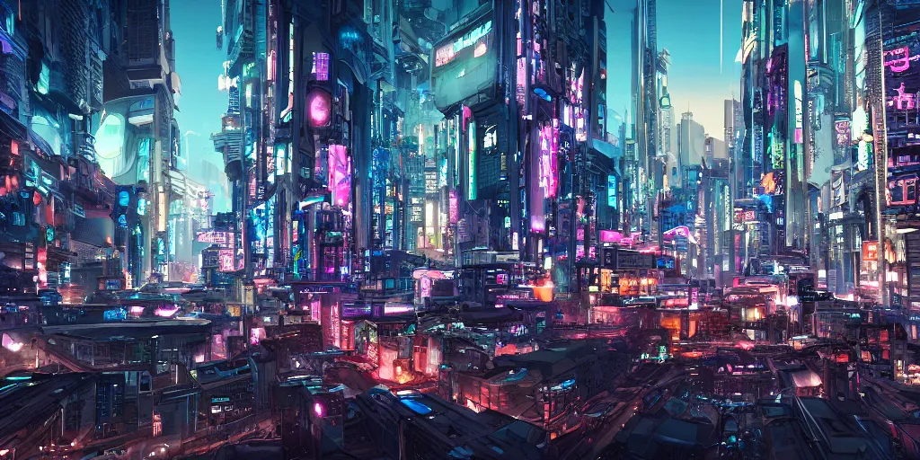 Image similar to Cyberpunk city with flying cars in Japan, evening, low angle view, detailed matte painting, cinematic, Moebius, Artstation