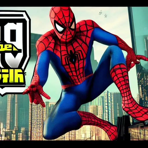 Prompt: spiderman gta v loading screen