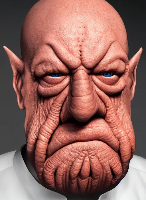 Image similar to 3 0 0 0 ( dr. john a. zoidberg ), portrait photography feroflex photorealistic studio lighting ektachrome detailed intricate face details, ultradetails, beautiful face, realistic shaded perfect face, extremely fine details, artstation