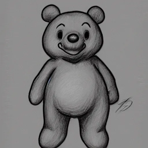 Image similar to anatomy drawing of winnie the poo