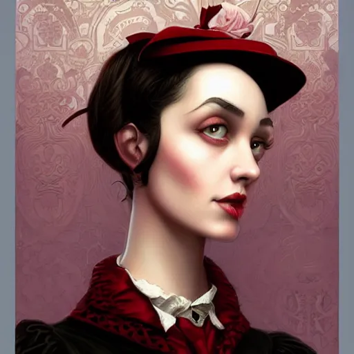 Image similar to lofi ghot victorian portrait, Pixar style, by Tristan Eaton Stanley Artgerm and Tom Bagshaw.