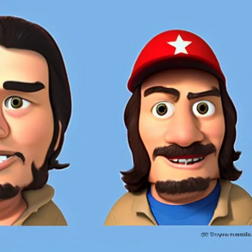 Image similar to che guevara as a pixar character