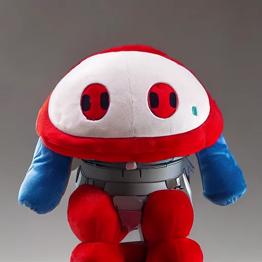 Image similar to cute fumo plush of the party tank whose shield can withstand the toughest attacks, anime knight girl