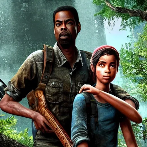 Image similar to Chris rock in the last of us 2 4K quality super realistic