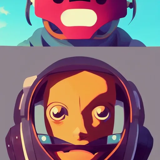 Image similar to face icon stylized minimalist flcl, loftis, cory behance hd by jesper ejsing, by rhads, makoto shinkai and lois van baarle, ilya kuvshinov, rossdraws global illumination