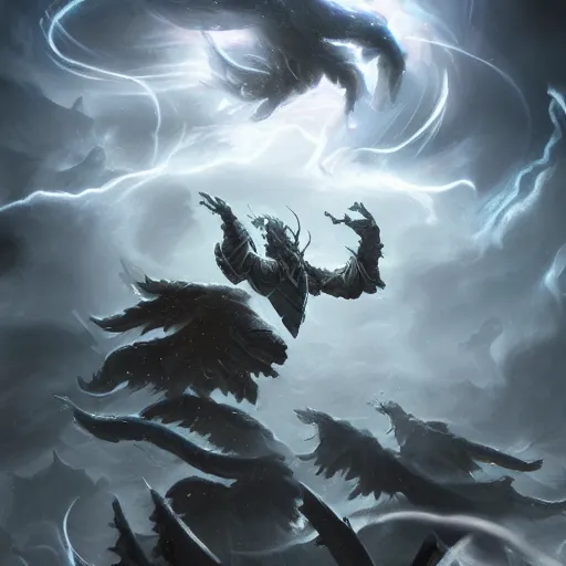 Image similar to grey storm tornado spell, epic fantasy style, in the style of Greg Rutkowski, hearthstone artwork