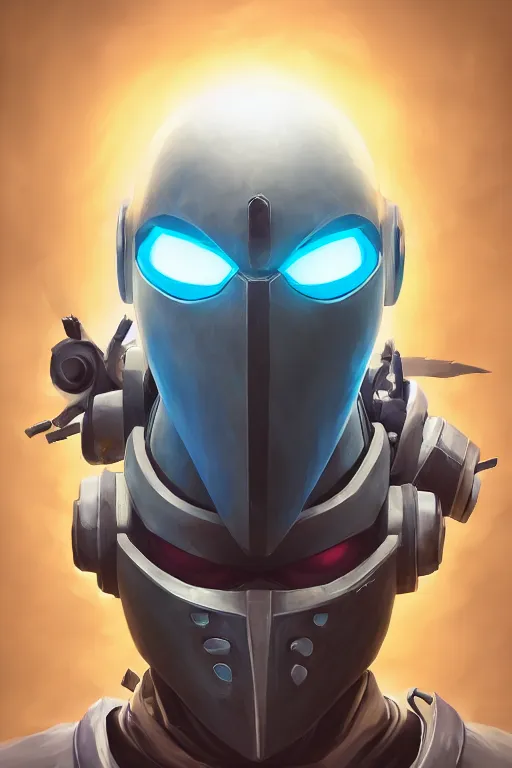 Image similar to epic mask helmet robot ninja portrait stylized as fornite style game design fanart by concept artist gervasio canda, behance hd by jesper ejsing, by rhads, makoto shinkai and lois van baarle, ilya kuvshinov, rossdraws global illumination radiating a glowing aura global illumination ray tracing hdr render in unreal engine 5