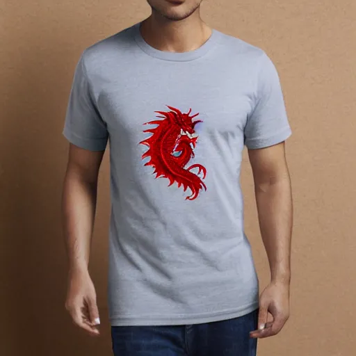 Image similar to china red dragon mark on tshirt