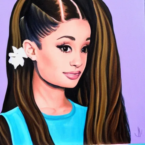 Image similar to painting of Ariana Grande in the style of Chamberlain, Johns