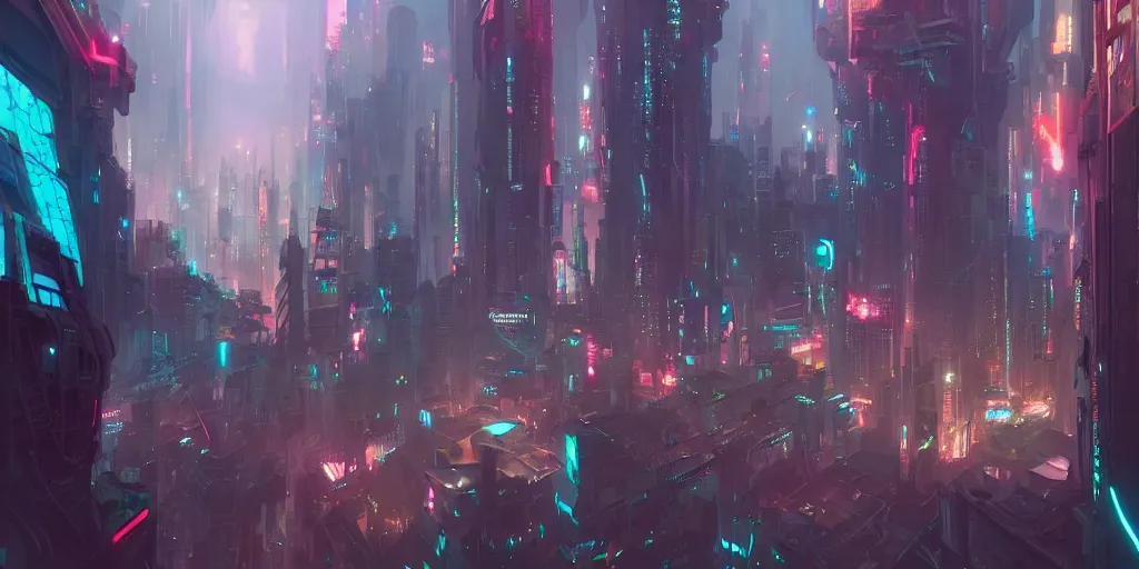 Image similar to cyberpunk city center concept art by pete mohrbacher and artgerm and wlop and greg rutkowski, digital art, highly detailed, intricate, sci-fi, neon colors, sharp focus, Trending on Artstation HQ, deviantart, unreal engine 5, 4K UHD image