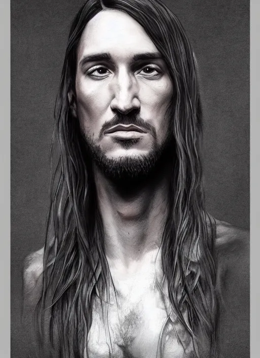 Image similar to John Frusciante art concept art, sharp focus, artgerm, 8k highly detailed