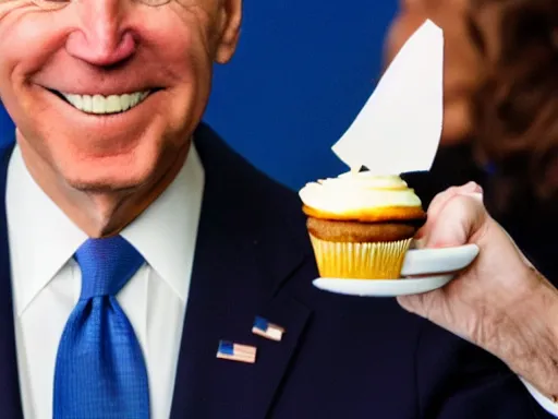 Image similar to Joe Biden in the icu with a man throwing a cupcake at him