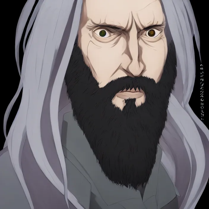 Image similar to portrait of grigori rasputin, anime fantasy illustration by tomoyuki yamasaki, kyoto studio, madhouse, ufotable, comixwave films, trending on artstation