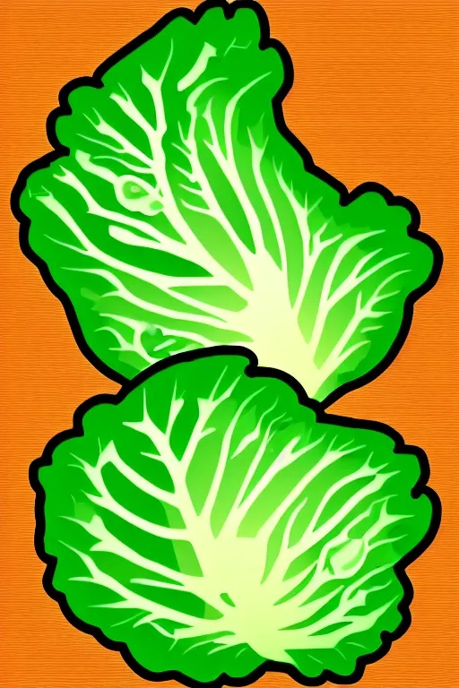 Prompt: cabbage logo in emoji style