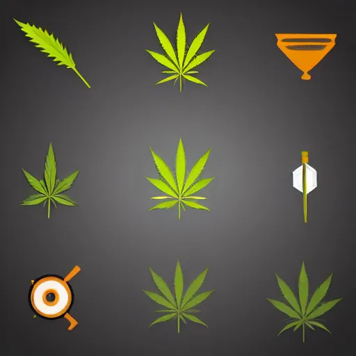 Prompt: vector icon of a weed grinder, leonardo davinci, minimal