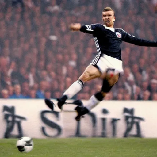 Prompt: David Beckham bicycle kick