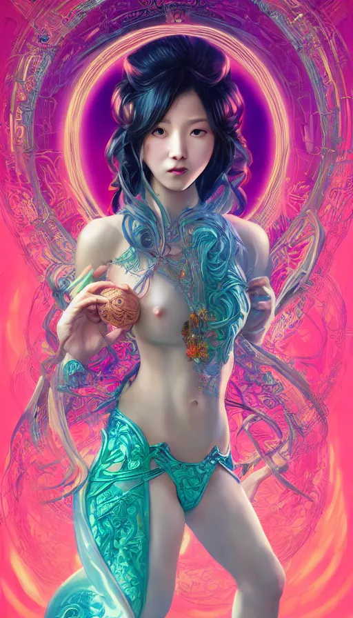 Prompt: mythology, neon, Female Ancient China Dance Vol 01 - Reference Pictures artstation, fibonacci, sweat drops, insane, pinup, intricate, highly detailed, digital painting, artstation, concept art, smooth, sharp focus, illustration, Unreal Engine 5, 8K, art by artgerm and greg rutkowski and alphonse mucha