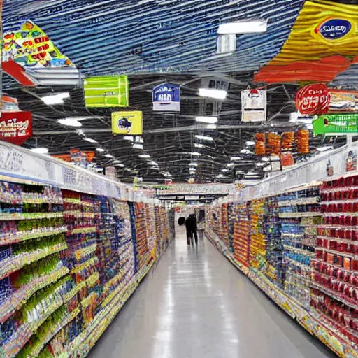 Prompt: the inside of a walmart painted by sandro boticelli