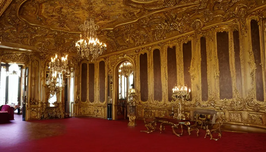 Prompt: photo of grand rococo interior, extreme detail