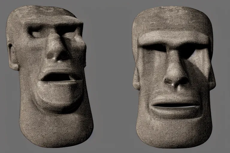 Image similar to jerma 9 8 5 is an moai, jerma 9 8 5 face on a moai, jerma moai, jerma, epic wallpaper trending on artstation, highly detailed digital artwork