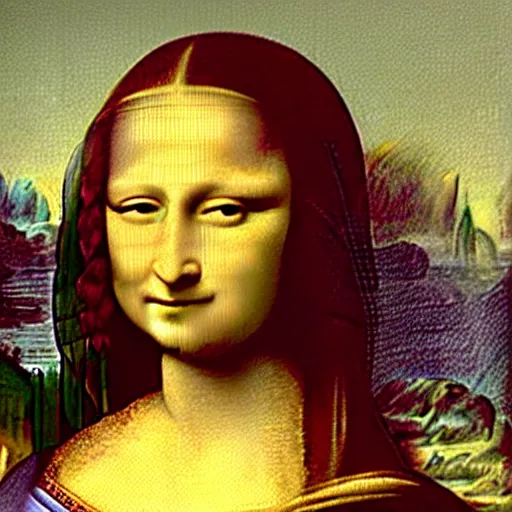 Prompt: your mom as the mona lisa painting