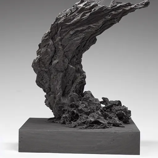 Image similar to a sculpture of on oncoming storm