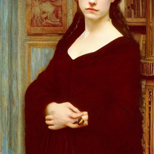 Prompt: portrait en buste of amanda seyfried in an edwardian dress by frederic william burton and frederic leighton, abundantly detailed, perfectly detailed eyes