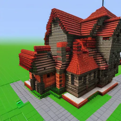 Prompt: high detailed voxel pixelated house, rtx shaders, wow, 4 k